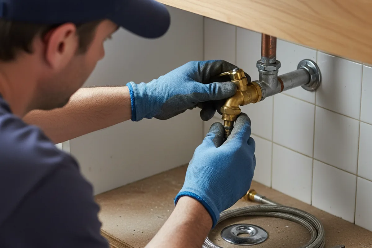 Shutoff valve and fitting work during Emergency Plumbing in Richwood
